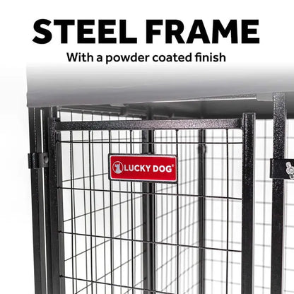 Lucky Dog STAY Series Presidential (Coverage Area  0.0023 -Acres ) In-Ground Kennel (10 ft. x 10 ft. x 6 in. H) Steel Grey KPRM10-UR0310