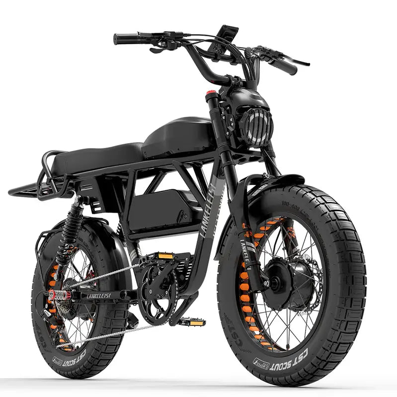 Lankeleisi X-Black Knight E-Mountain Bike  1000W Dual Motor Fat Tire eBike with 45Ah Battery