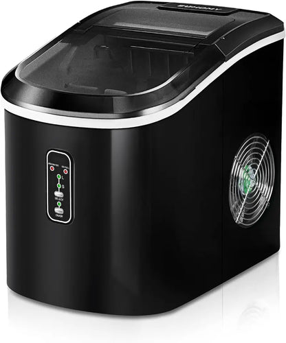 EUHOMY 40 lbs/Day Nugget Ice Maker  Stainless Steel Sonic Pellet Ice Machine with Scoop & Basket