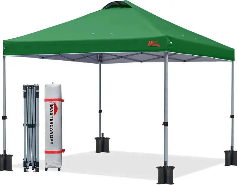10×10 Black Pop-Up Canopy Tent  Durable Instant Shelter with Roller Bag for Transport