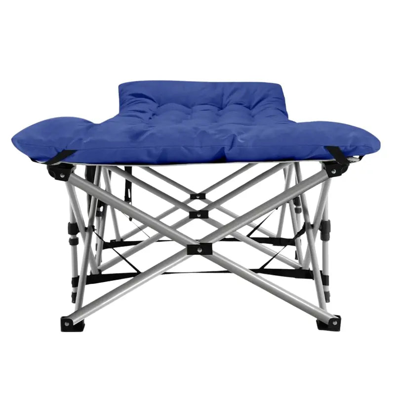 Wide 28″ Folding Camping Cot with High-Density Mattress  600 lb Weight Limit