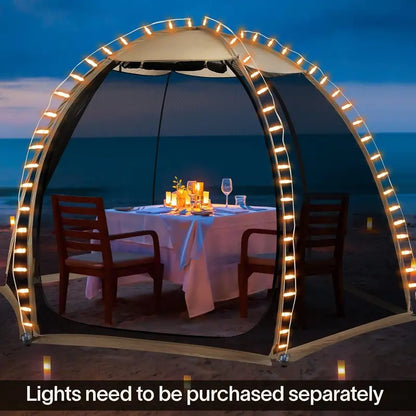 Igloo-Style Screen Gazebo Tent  Spacious Mosquito-Proof Canopy for Garden or Patio, Fits 615 People