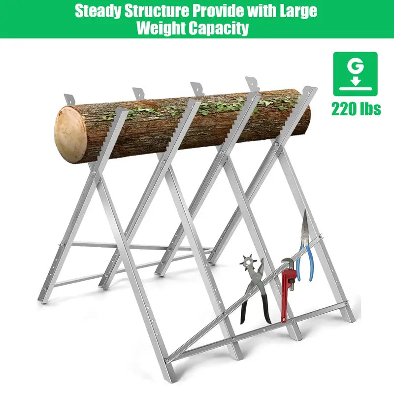 Portable Folding Sawhorse  Lightweight, Sturdy Support Stand for DIY Projects & On-Site Work