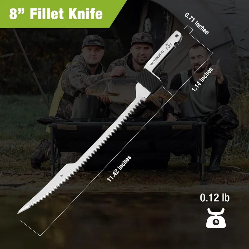 WORKPRO 8-Inch Replacement Blades for 12V Cordless Fillet Knife (Model W125223AH)