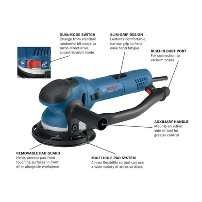 Bosch 6 in. Electronic Variable Speed Barrel-Grip Random Orbit Sander with Turbo Mode GET75-6N