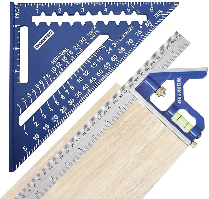 WORKPRO Combination Square & Rafter Square Tool Set