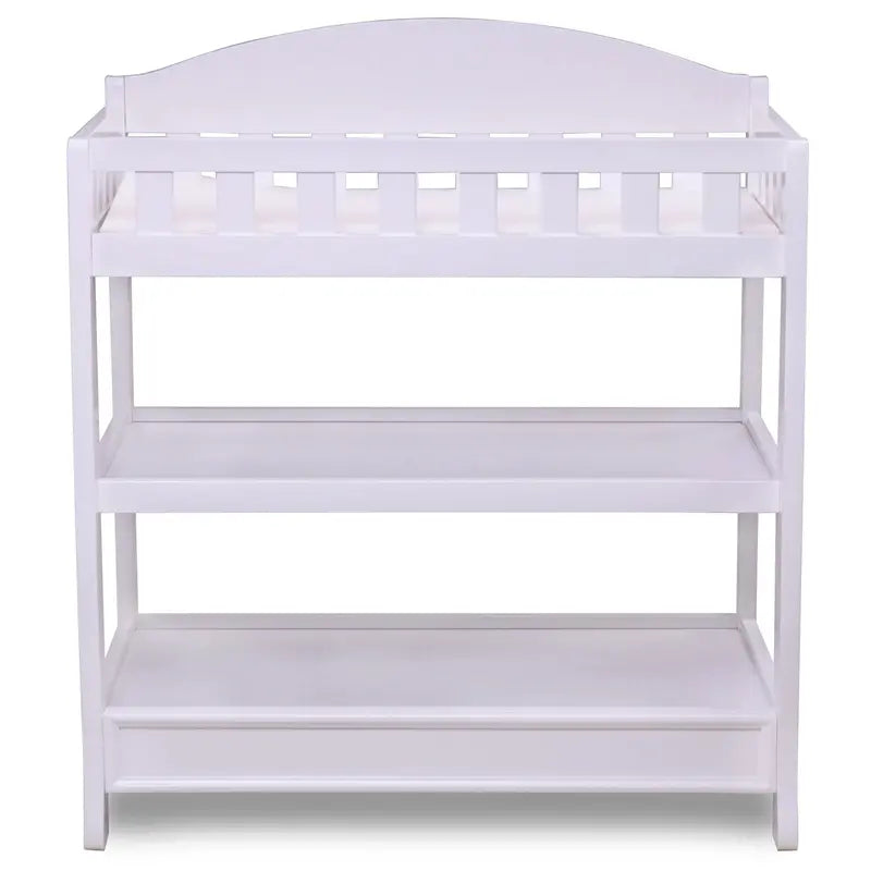 Delta Children Infant Changing Table with Pad, Sturdy Wood, Water-Resistant Pad, Safety Rails, Non-Toxic Finish