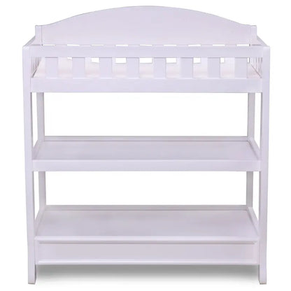 Delta Children Infant Changing Table with Pad, Sturdy Wood, Water-Resistant Pad, Safety Rails, Non-Toxic Finish
