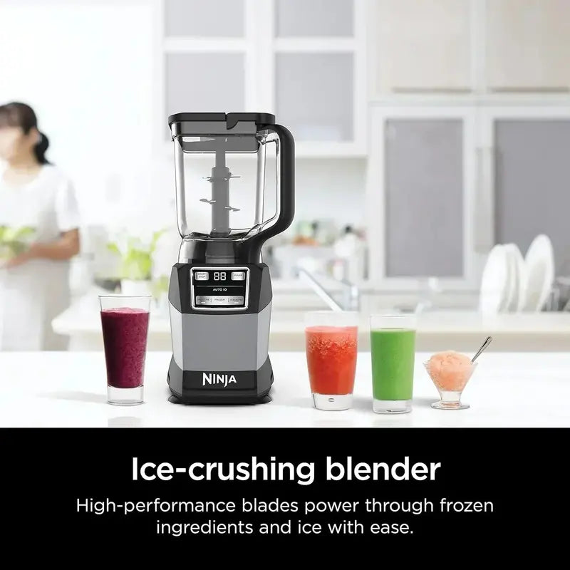 Ninja Compact Smart Blender System: Smoothie, Dough & Frozen Drink Maker with Auto-IQ Technology