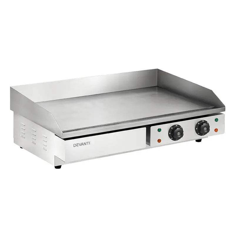 Devanti 73cm Commercial Electric Griddle  4400W BBQ Plate for High-Volume Cooking
