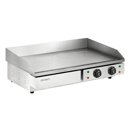 Devanti 73cm Commercial Electric Griddle  4400W BBQ Plate for High-Volume Cooking