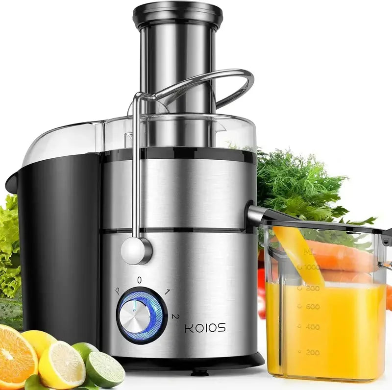 KOIOS 1300W High-Speed Centrifugal Juicer Featuring 3-Inch Wide Feed Chute & Titanium-Infused Filter
