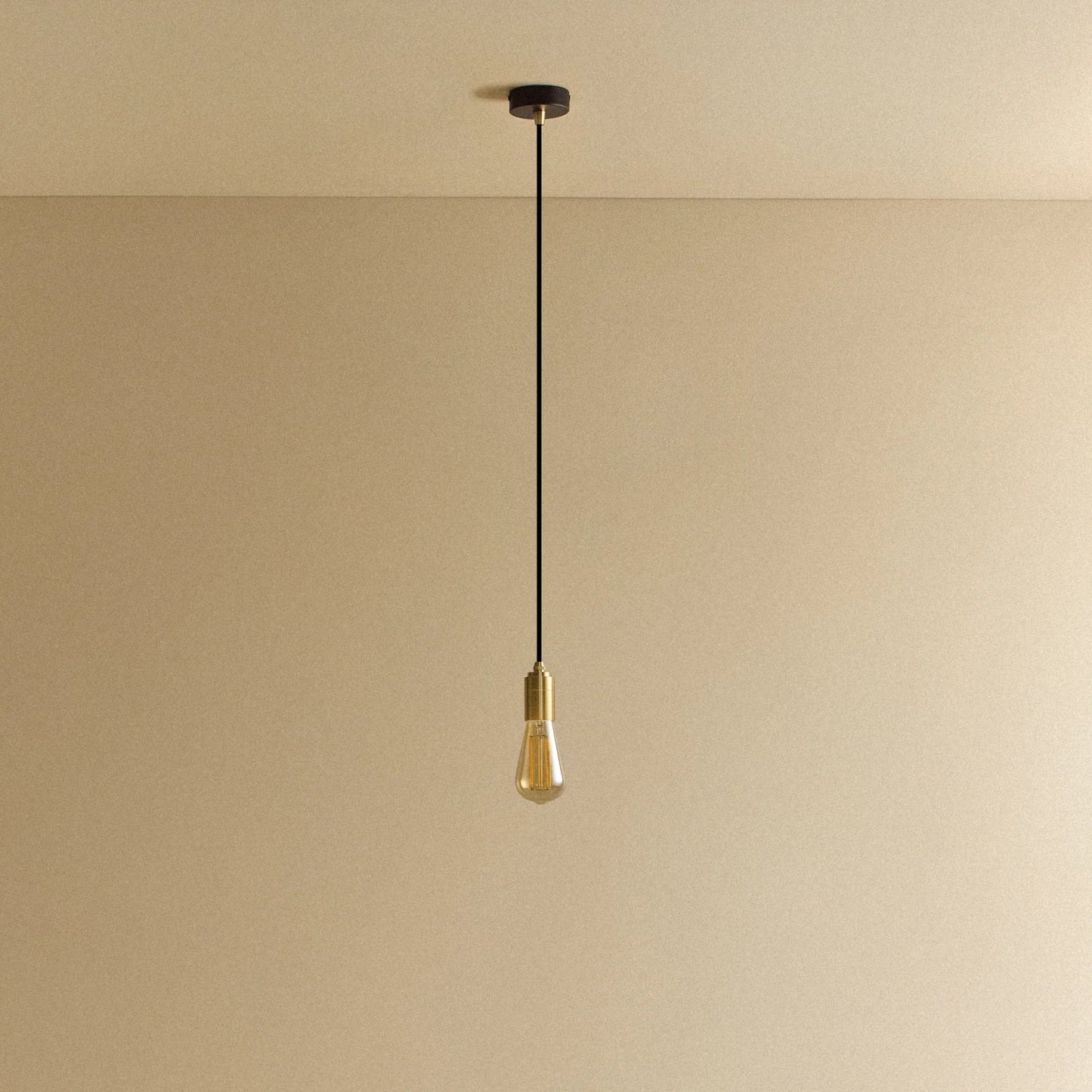Squirrel Cage Pendant Light in Brass