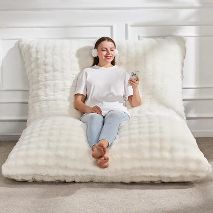 Hobestluk 3-in-1 Convertible Bean Bag  Floor Cushion, Lounger, or Seating Sofa