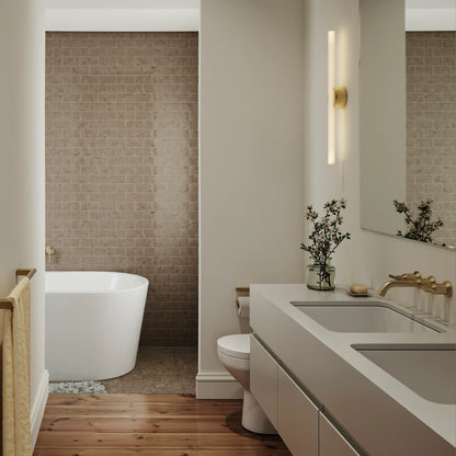 Kilter Wall Light in Solid Brass