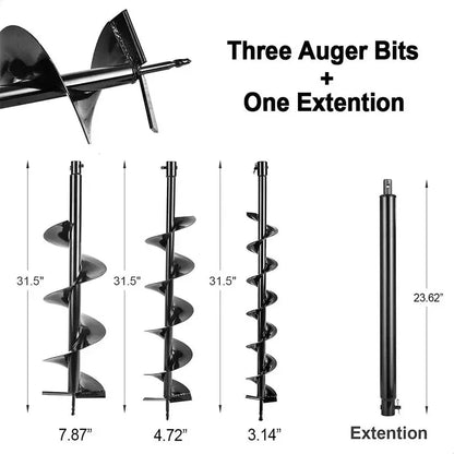 PRIJESSE Gas-Powered Post Hole Digger  Dual-Mode Earth Auger Drill System