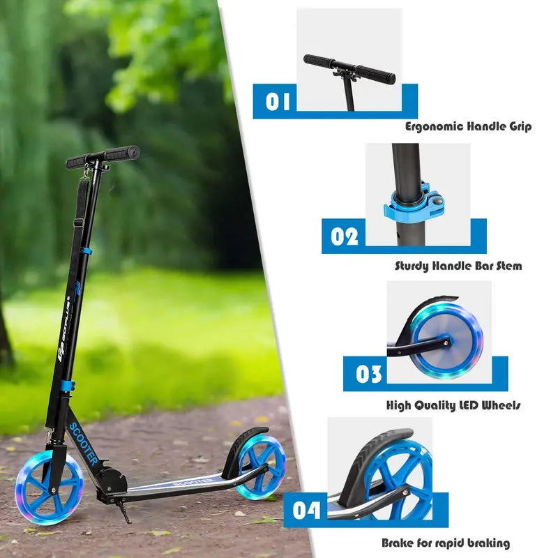 Lightweight Folding Kick Scooter Designed for Kids and Teens  Easy to Carry & Store