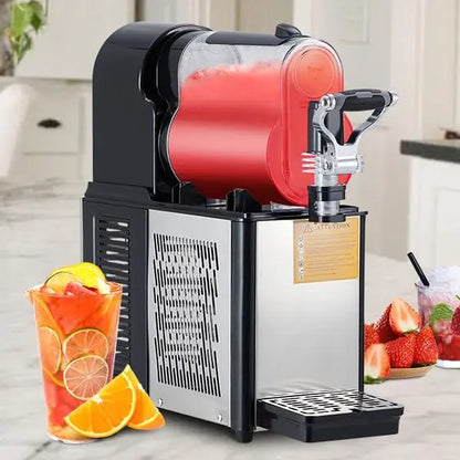 Compact 3-Liter Slushy Maker  Stainless Steel, Auto-Clean Function, Ideal for Small Venues