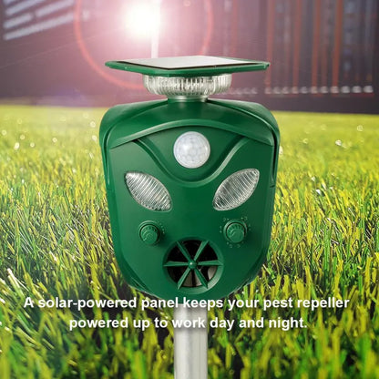 2021 Solar-Powered 360° Animal Repeller  Weatherproof Outdoor Pest Deterrent