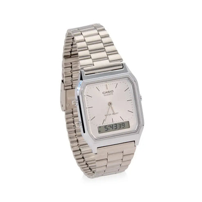Casio AQ230 Silver Analog-Digital Watch