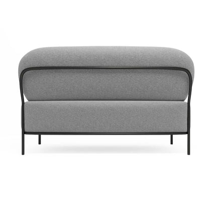 Canapé 2 places design en tissu gris foncé