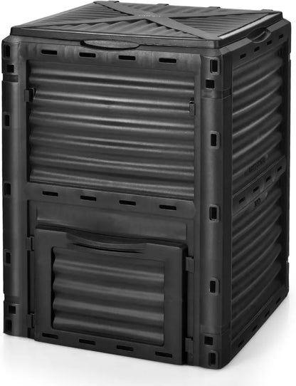 Large 80-Gallon Outdoor Compost Bin  300L Aeration-Friendly Design