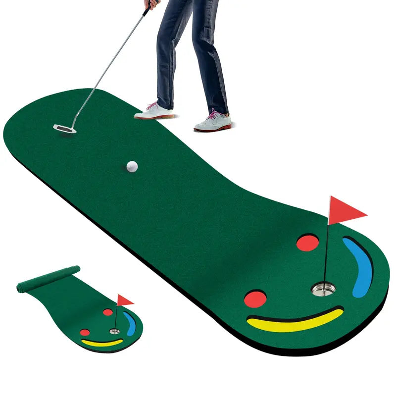 Portable Golf Practice Mat  9.8 FT x 3 FT Turf Surface with Realistic Feel