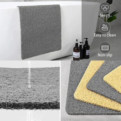 Non-Slip Shower Mat with Quick-Drain Texture and Secure Grip