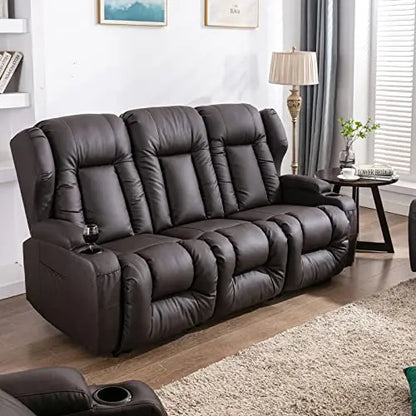 SAMERY 76.7  Loveseat Recliner with Console, 2+3 Seater Sofa Chair Set