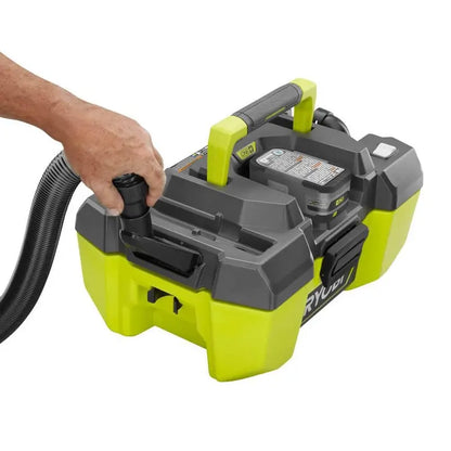 RYOBI ONE+ 18V 3-Gallon Cordless Wet/Dry Vacuum Kit  Includes 4.0 Ah Battery & Charger