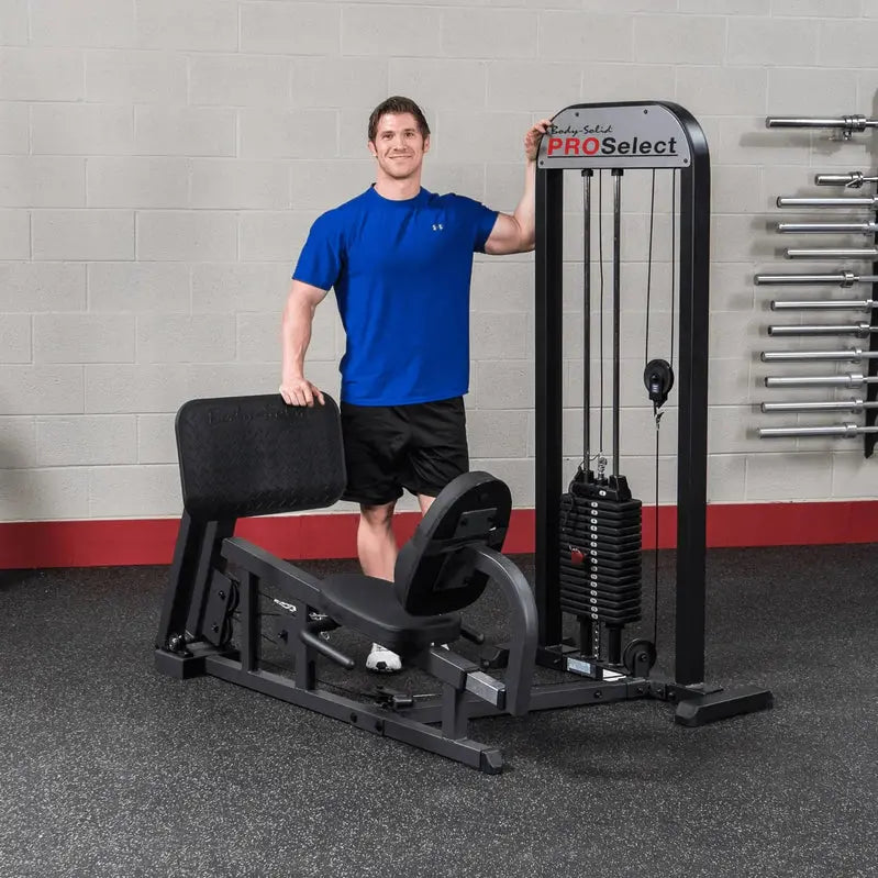 Body-Solid Pro Select Leg Press Machine  310 lb Weight Stack, Oversized Rubber Footplate, Dual-Beam Frame, Commercial-Grade Bearings
