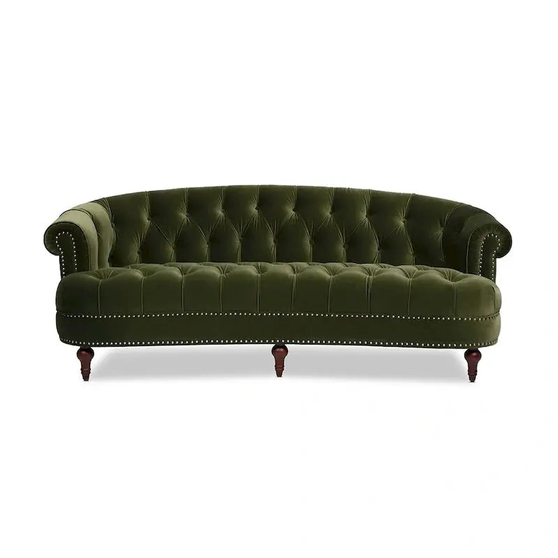 La Rosa 84-Inch Mid-Century Velvet Chesterfield Sofa  Tufted & Upholstered