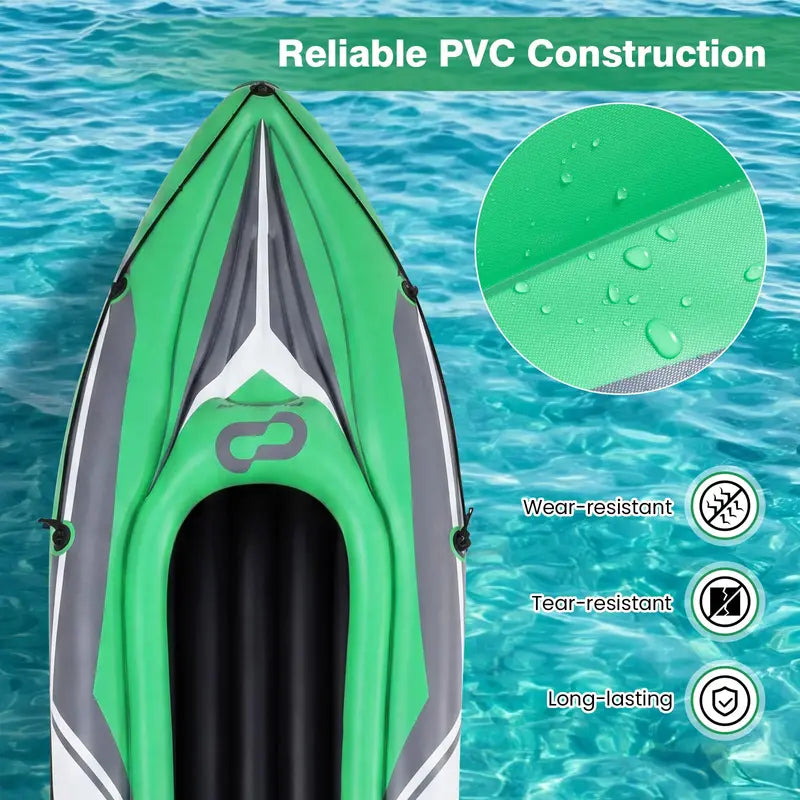 11.5-Foot Tandem Kayak for Adults  Aluminum Paddles Included, Ideal for Lakes, Rivers & Fishing