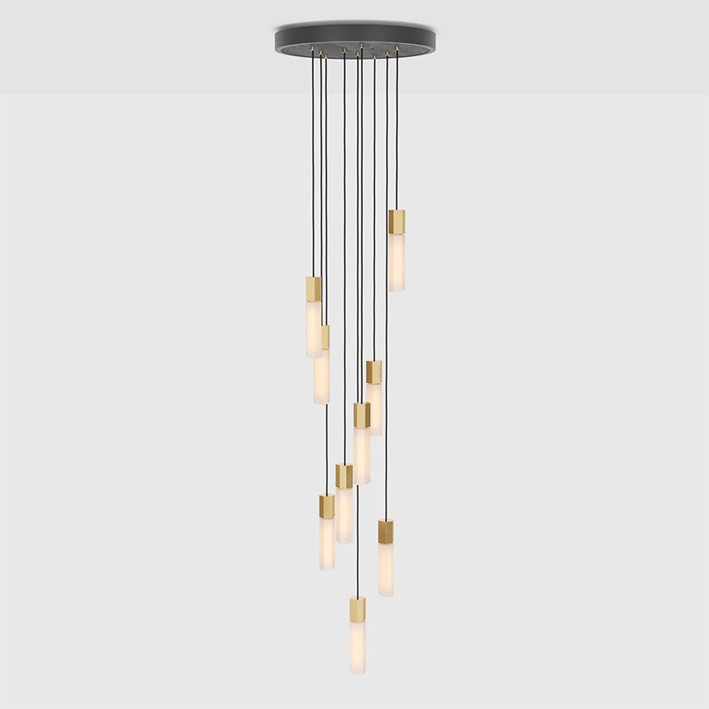 The Original Basalt Nine Pendant in Brass