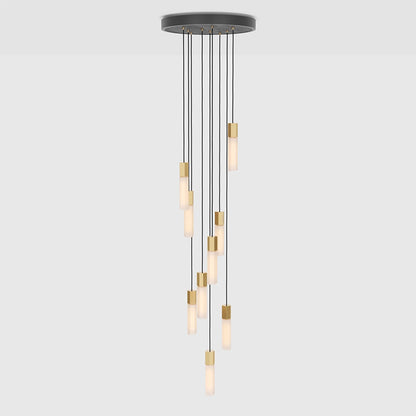 The Original Basalt Nine Pendant in Brass