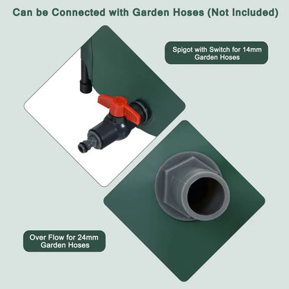 Collapsible Rain Barrel  Portable, Space-Saving Water Collection Tank for Gardens