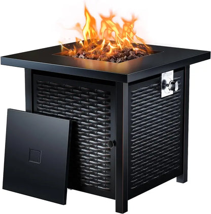 50,000 BTU Propane Fire Pit Table  Modern Gas-Powered Outdoor Heat & Ambiance