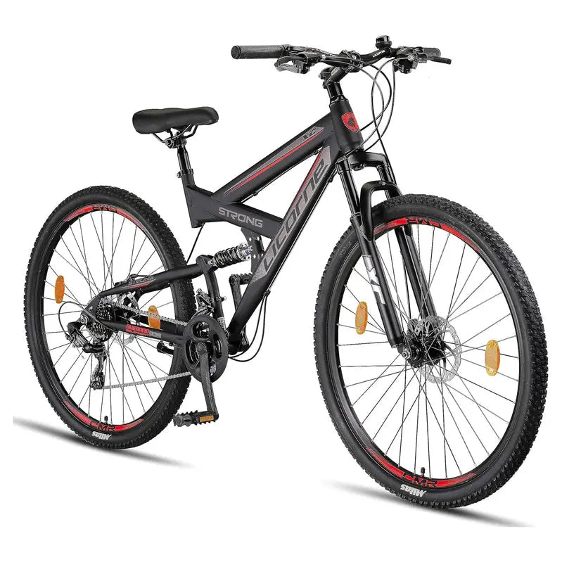 Licorne Bike Strong 2D Premium Hardtail Mountain Bike  Aluminum Frame, 21-Speed Drivetrain