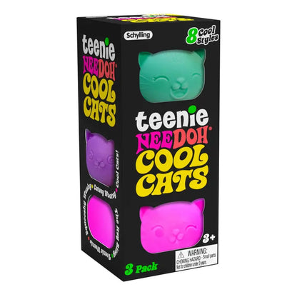 Teenie NeeDoh Cool Cats  Mini Cat-Shape Sensory Toy