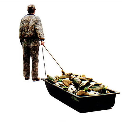 Eagle Claw Shappell Poly Jet Sled  66″ Heavy-Duty Hunting Game Cart, Extra-Large Black Transport Sled