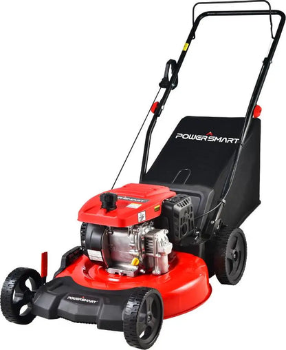 PowerSmart 209CC Gas Push Lawn Mower DB2194PH, 21-Inch, 3-in-1 Function, 8″ Rear Wheels