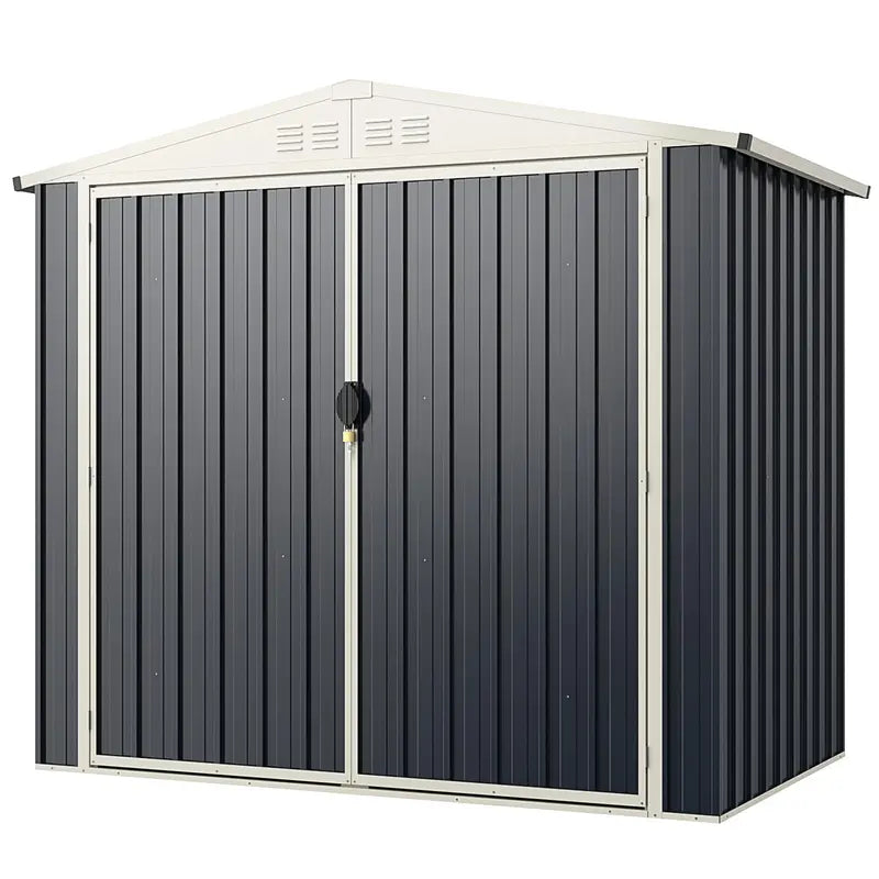 All-Weather Metal Storage Shed  Snap-Together Steel Utility Building