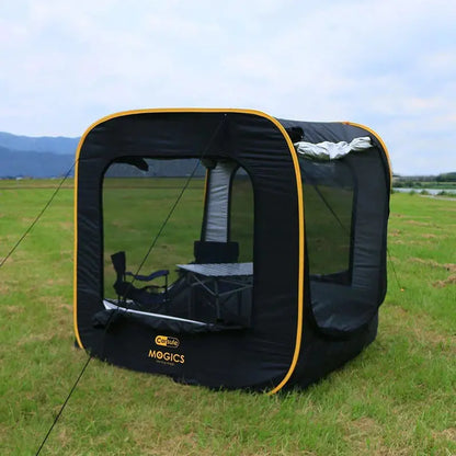 Car-Side Pop-Up Cabin Tent  Portable Shelter for Vehicles with Quick-Release Setup