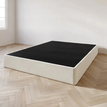 CraftPorch Solid Wood Box Spring Foundation  8-Inch Low-Profile Base with Reinforced Wooden Slats for Mattress Support