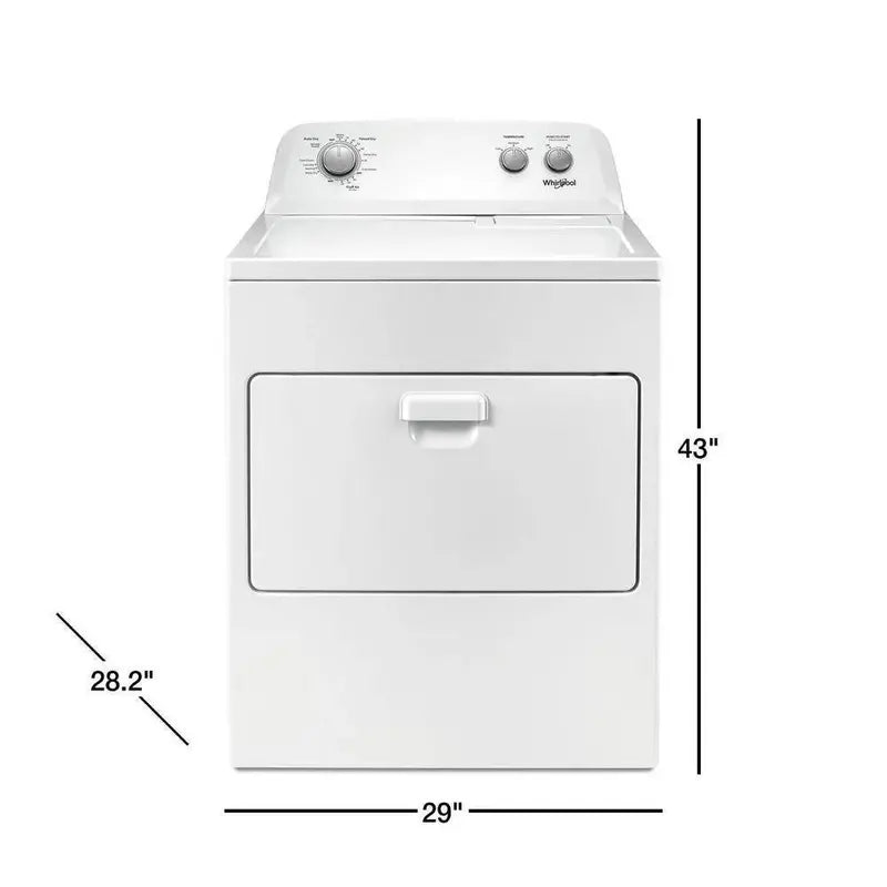 Whirlpool 7.0 Cu. Ft. Electric Dryer  AutoDry™ & Wrinkle Shield™ Features, White Finish (2025 Model)
