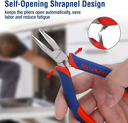 WORKPRO Mini Pliers Set  6-Piece Compact Hand Tool Kit with Carrying Pouch