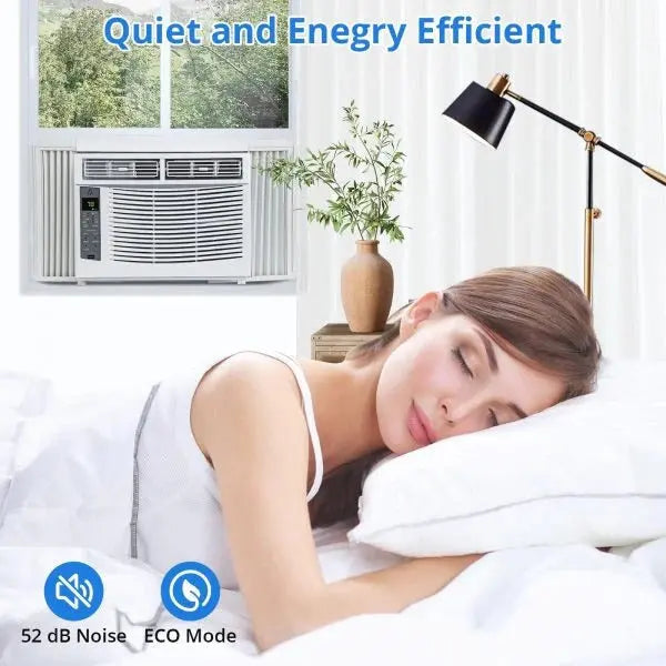 6000 BTU Window Air Conditioner  115V, Reusable Filter, Energy-Efficient Cooling for Up to 250 sq. ft.