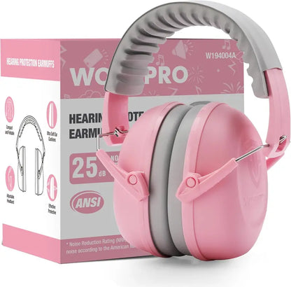 WORKPRO Kids’ Pink Safety Ear Muffs  25 dB Noise Reduction Rating