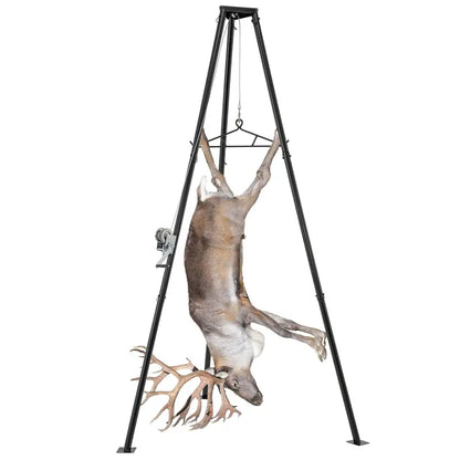 600-LB Tripod Game Hoist  Hunting Deer Lifting System with Adjustable Gambrel and Winch