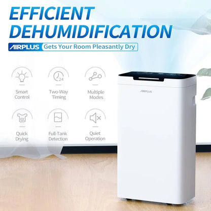 AIRPLUS 30-Pint Dehumidifier for Basements  Covers Up to 1,500 Sq. Ft., Drain Hose Included, Powerful Moisture Removal